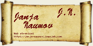 Janja Naumov vizit kartica